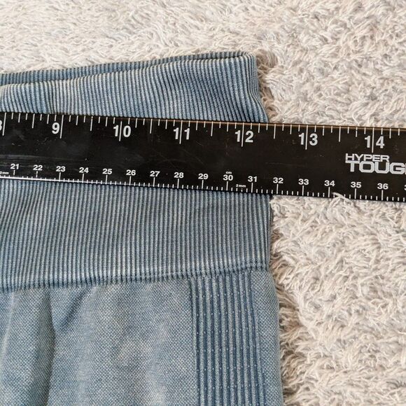 PINK Victoria’s Secret Acid Wash Seamless Medium Leggings Blue Gray Athleisure - Picture 4 of 9